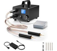 Soudeuse par Points, Soudeuse par Points à Batterie avec 250 Niveaux Réglables Spot Welder avec LCD 1,8 Pouce pour Bande de Nickel 0,1 - 0,3 mm, avec Stylo de Soudage 50cm