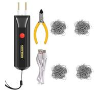 Soudeuse Plastique Kit de soudage plastique sans fil avec 200 agrafes, chargeur USB-C, agrafeuse plastique alimentée par batterie(Black-Kit-With-Tool)