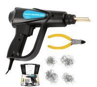 Soudeuse Plastique Pistolet à air chaud, fer à souder pour machine à souder le plastique, agrafes pour pare-chocs, kit d'outils de réparation automobile(S Set 1)