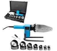 Soudeuse professionnelle pour manchon de soudage émoussé PPR, PE, PVC, PP, PB, PPN 16-63 mm Soudeuse de tubes en plastique dans un coffret, affichage numérique jusqu'à 300 °C (appareil de soudage de