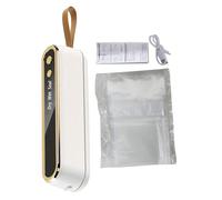 Soudeuse Sous Vide Alimentaire - Appareil de Scellage Portable | Système de Conservation Sans Fil avec 10 Sachets | Pour La Maison, Le Pique-Nique, Le Stockage, La Conservation De La Viande, Les Voyag
