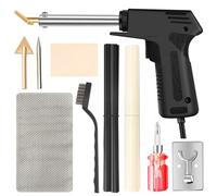 Soudeuses électriques Fer à souder pour plastique, agrafeuse chaud, ensemble d'outils de réparation trous en, soudage du, 30W - 100W(Black Color)