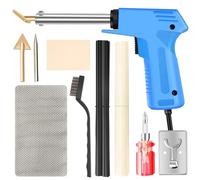 Soudeuses électriques Fer à souder pour plastique, agrafeuse chaud, ensemble d'outils de réparation trous en, soudage du, 30W - 100W(Blue Color)