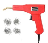 Soudeuses électriques Soudeur plastique rouge 50W, pistolet à ongles chaud avec 200/400/800 clous, Kit de réparation pare-chocs voiture, outil fissuration, Machine souder le PVC(400pcs)