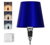 SOUDFK Wireless Bottle Lamp, 2025 New 3 Color Rechargeable Wine Bottle Lights für Bars Restaurants （bleu clair，1PC）