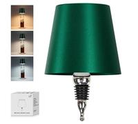 SOUDFK Wireless Bottle Lamp, 2025 New 3 Color Rechargeable Wine Bottle Lights für Bars Restaurants （vert foncé，1PC）