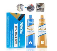 Soudure à Froid Metal, Colle Extra Forte 50g*2, Soudure Magique, Colles Époxy, AB Glue, Pâte de Réparation pour Acier, Fonte