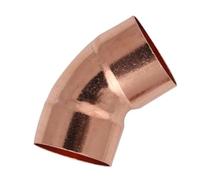 Soudure d'alimentation d'extrémité en cuivre, coupleur de raccord coudé à 45 degrés for la climatisation(ID 28.6mm Wall 1.0mm)