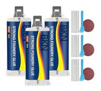 Soudure de métal liquide | 3 jeux de colle fonderie forte pour métal, colle adhésive haute température et étanche, kit réparation moulage tout usage 100 ml