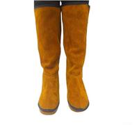 Soudure en cuir de qualité professionnelle avec fil résistant au feu pour une protection durable dans les environnements industriels (jaune)