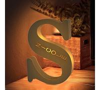 SOUFEEL Lampe Personnalisée avec Alphabet Lettre Prénom Lumineuse Veilleuse Lettre Décoration de Maison Cadeau pour Enfant Petit ami Copain Noël Anniversaire