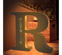 SOUFEEL Lampe Personnalisée avec Alphabet Lettre Prénom Lumineuse Veilleuse Lettre Décoration de Maison Cadeau pour Enfant Petit ami Copain Noël Anniversaire