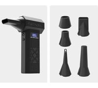 Souffeur de Poussière Électrique, Air Comprimé, 4 Vitesses 130000 TR/Min Grande Vitesse Bombe Air Sec - Nettoyage PC, Kit de Nettoyage de Clavier d’Aspirateur avec Lumière LED, pour Voiture Canapé