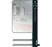 Atlantic - Sèche-serviettes électrique soufflant Télia anthracite 2 barres et 1 miroir 1800 W pour cuisine et salle de bain