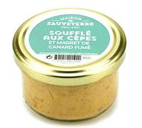 Soufflé aux cèpes et magret de canard fumé