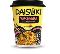 Souffle de bouillon, parfum de bœuf shoyu - Nouilles instantanées DAISUKI 93 g, prêtes en 3 minutes, avec couvercle égouttoir - Lot de 4