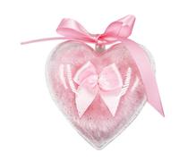 Souffle de poussière pour le corps, pouf, en forme de cœur et nœud - Souffle de poudre pour le corps - Souffle de poudre pour le corps - Pour femmes et bébés - Pour le bain et les voyages