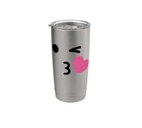 Souffler un visage de baiser Gobelet isotherme en acier inoxydable double paroi