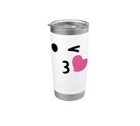 Souffler un visage de baiser Gobelet isotherme en acier inoxydable double paroi