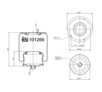 Soufflet à air, suspension pneumatique FEBI BILSTEIN 101266