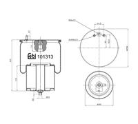 Soufflet à air, suspension pneumatique FEBI BILSTEIN 101313