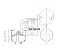 Soufflet à air, suspension pneumatique FEBI BILSTEIN 176407