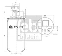 Soufflet à air, suspension pneumatique FEBI BILSTEIN 177163