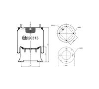 Febi bilstein Soufflet à air de suspension pneumatique 20313
