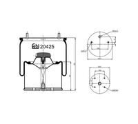 Soufflet à air, suspension pneumatique FEBI BILSTEIN 20425
