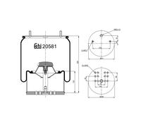Soufflet à air, suspension pneumatique FEBI BILSTEIN 20581
