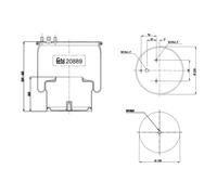 Soufflet à air, suspension pneumatique FEBI BILSTEIN 20889