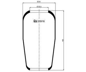 Soufflet à air, suspension pneumatique FEBI BILSTEIN 20916