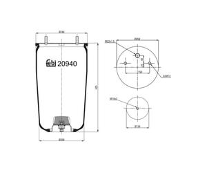 Soufflet à air, suspension pneumatique FEBI BILSTEIN 20940