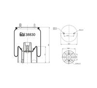 Soufflet à air, suspension pneumatique FEBI BILSTEIN 38830