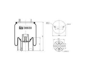 Soufflet à air, suspension pneumatique FEBI BILSTEIN 38830
