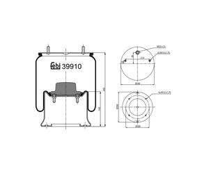 Soufflet à air, suspension pneumatique FEBI BILSTEIN 39910