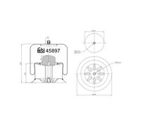 Soufflet à air, suspension pneumatique FEBI BILSTEIN 45897