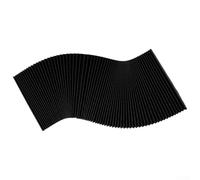 Soufflet accordéon flexible pour protection du rail de guidage, longueur 1,5 m, largeur pliée 15 mm, tissu enduit de PVC noir, résistant à la poussière, à l'huile et à l'eau pour fraisage et tour (140