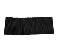 Soufflet accordéon flexible pour protection du rail de guidage, longueur 1,5 m, largeur pliée 15 mm, tissu enduit de PVC noir, résistant à la poussière, à l'huile et à l'eau pour fraisage et tour (100