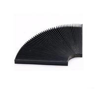 Soufflet d'accordéon flexible pour rail de fraiseuse CNC, protection contre la poussière, bouclier à vis, tissu noir, extension de 1,5 m, hauteur 130 mm-300 mm (185 mm)