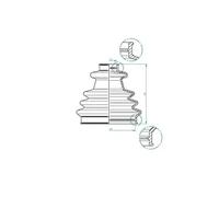 Soufflet de cardan 190966 LÖBRO pour ALFA ROMEO LANCIA LEXUS MAZDA MITSUBISHI VW