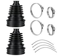 Soufflet de Cardan Universel,Ensemble Soufflets Joints avec 4 Pinces,our Arbre de Transmission Soufflet de Cardan Remplacement Très Flexible pour Voitures