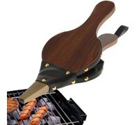 Soufflet de cheminée, 38 x 17 cm, ventilateur manuel marron | Bois massif imitation cuir, métal, 500 g, souffleur d'air manuel traditionnel vintage, parfait pour le foyer extérieur, cuisinière au