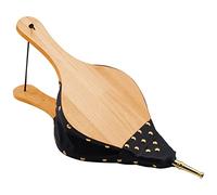 Soufflet de cheminée, 48,3 x 20,3 cm pour poêle à bois, grand souffleur d'air avec buse en fonte, pour camping en plein air (bois de chêne)