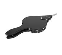 Soufflet de cheminée, bois + cuir, poignée ergonomique longue, pour ventilateur de cuisine en plein air, adapté aux grilles de barbecue, aux foyers, aux feux de camp, aux cheminées d'intérieur.