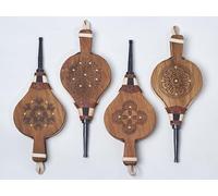 Soufflet de Cheminée en Bois et Cuir, Riveté et Fabriqué à la Main 46 cm, 4 Modèles Disponibles (1)