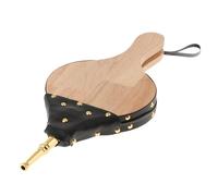 Soufflet De Cheminée - Souffleur D'air En Bois, Pompe Manuelle En Bois Massif Et Cuir, Outil D'allumage De Feu De Cheinée Pour Barbecue | Booster De Flux D'air Durable De Style Vintage Pour Cheminée,