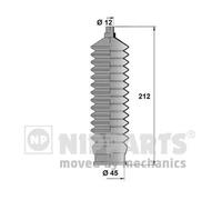 Soufflet de crémaillère de direction J2840901 NIPPARTS pour CHEVROLET MAZDA