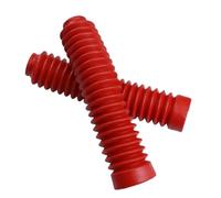 Soufflet de Fourche Avant, Cache-poussière, Protection en Caoutchouc pour Moto, Bottes Gators, pièces Modification d'amortisseur(Red)