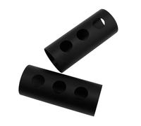 Soufflet de Fourche Moto Convient pour Trimpion Bonneville Bobber, 2 pièces, Couvercle de Fourche d'amortisseur Avant de Moto, Couvercle de Fourche de Moto Robuste en Alliage(Three Holes)